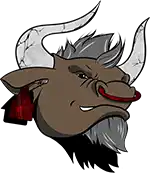 LJ's Jerky logo depicting a stylized drawing of an angry bull.